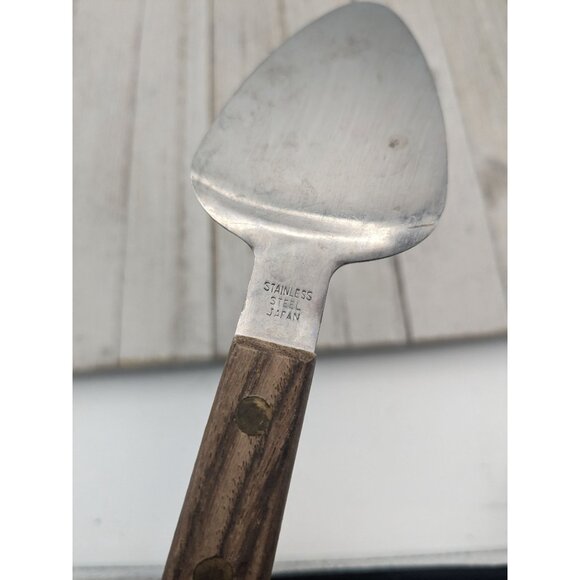 Stainless Steel Pie Spatula Server 8 1/4" Wood Handle Japan - Picture 7 of 7